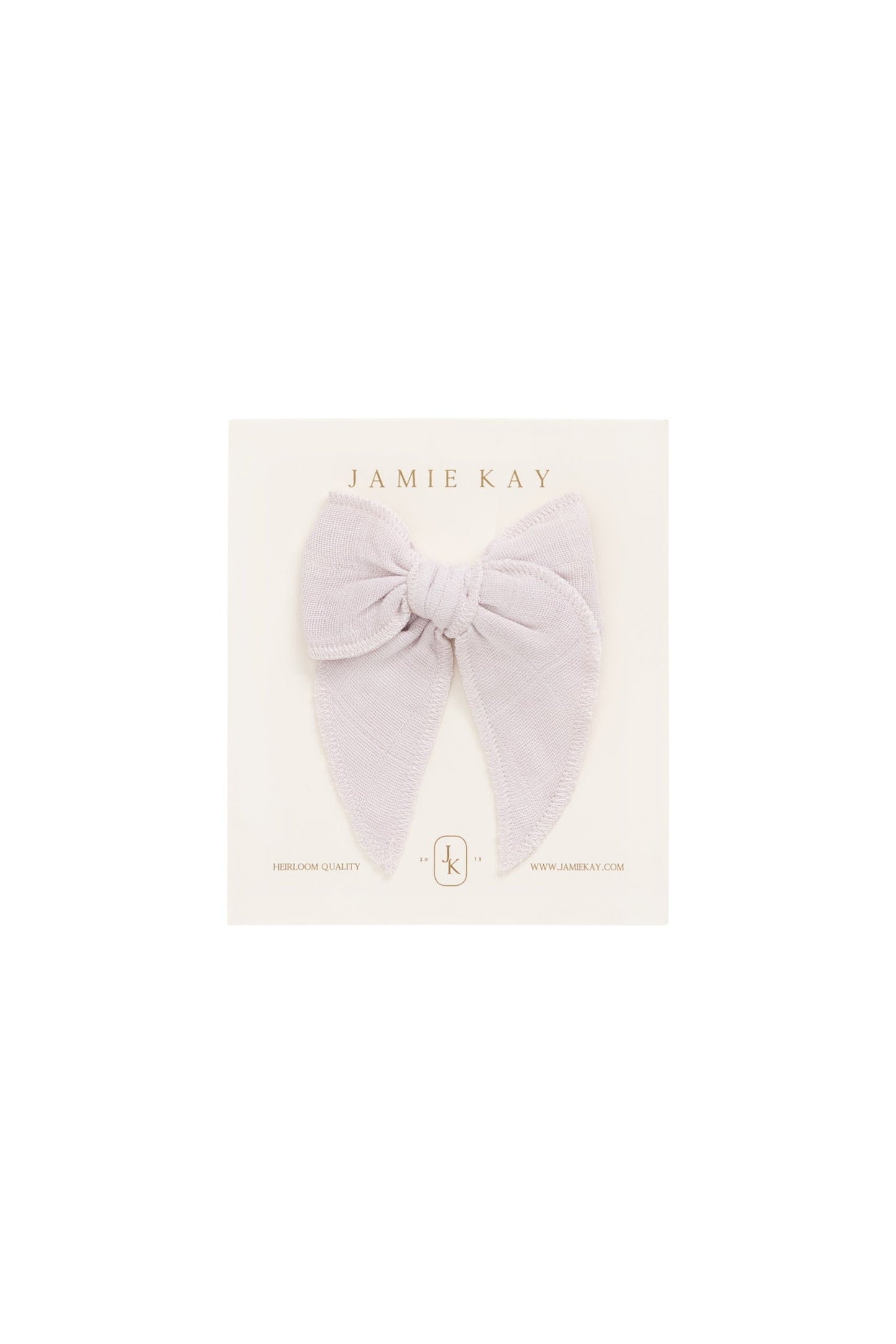 Organic Cotton Muslin Bow - Pale Lilac