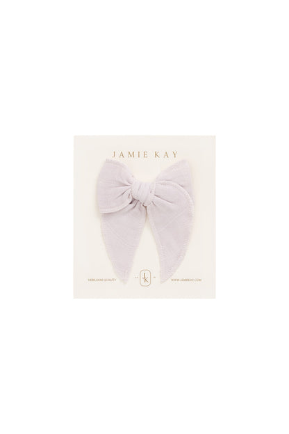 Organic Cotton Muslin Bow - Pale Lilac