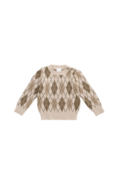 Enzo Jumper - Enzo Jacquard Oatmeal Marle