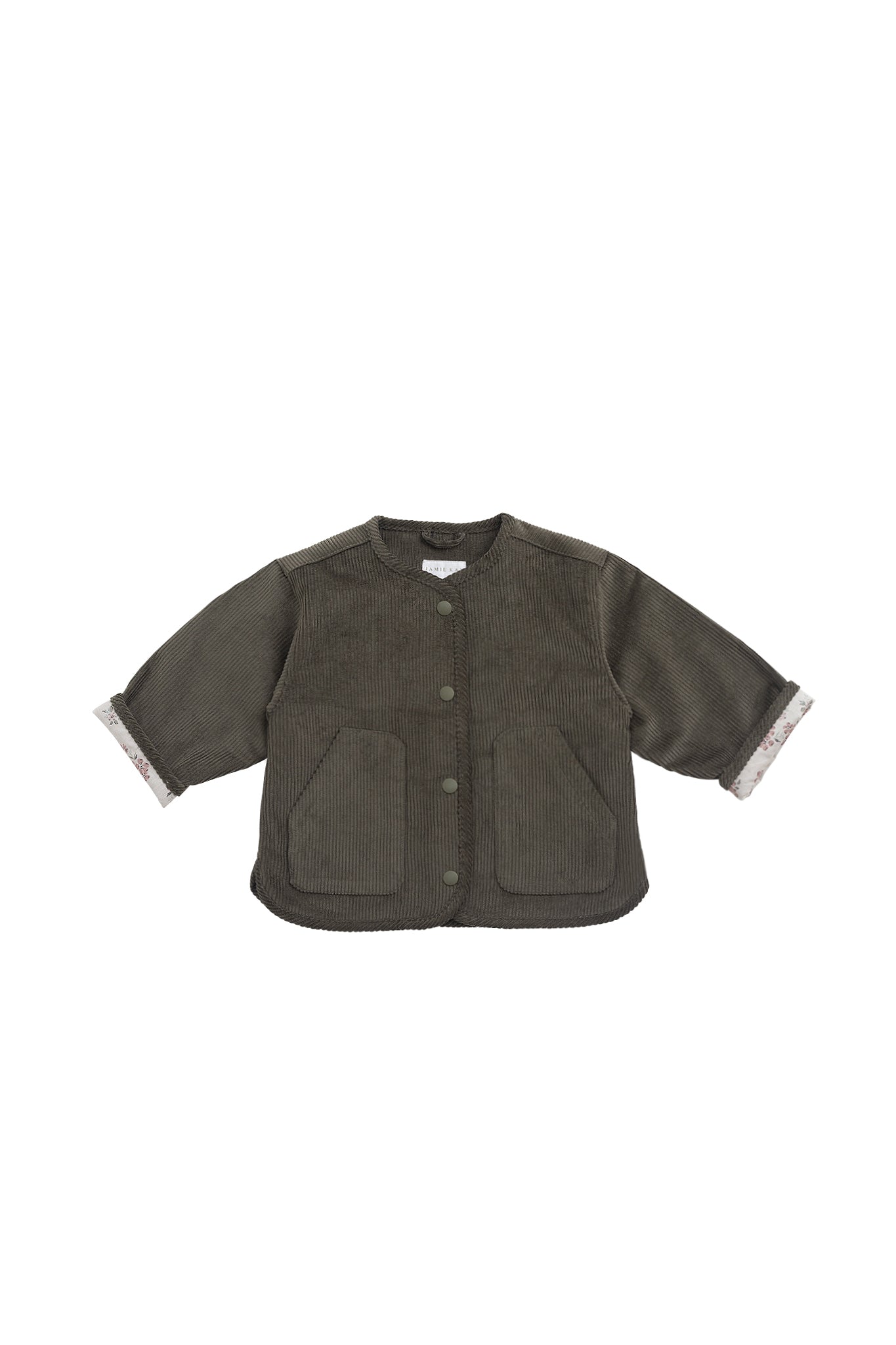 Esther Corduroy Jacket - Khaki/Selena Blush