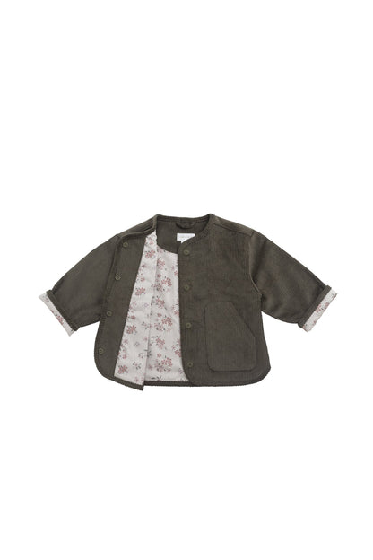 Esther Corduroy Jacket - Khaki/Selena Blush