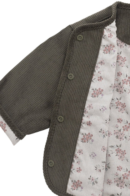 Esther Corduroy Jacket - Khaki/Selena Blush