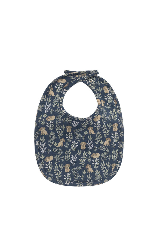 Organic Cotton Bib - Charlie's Backyard Navy