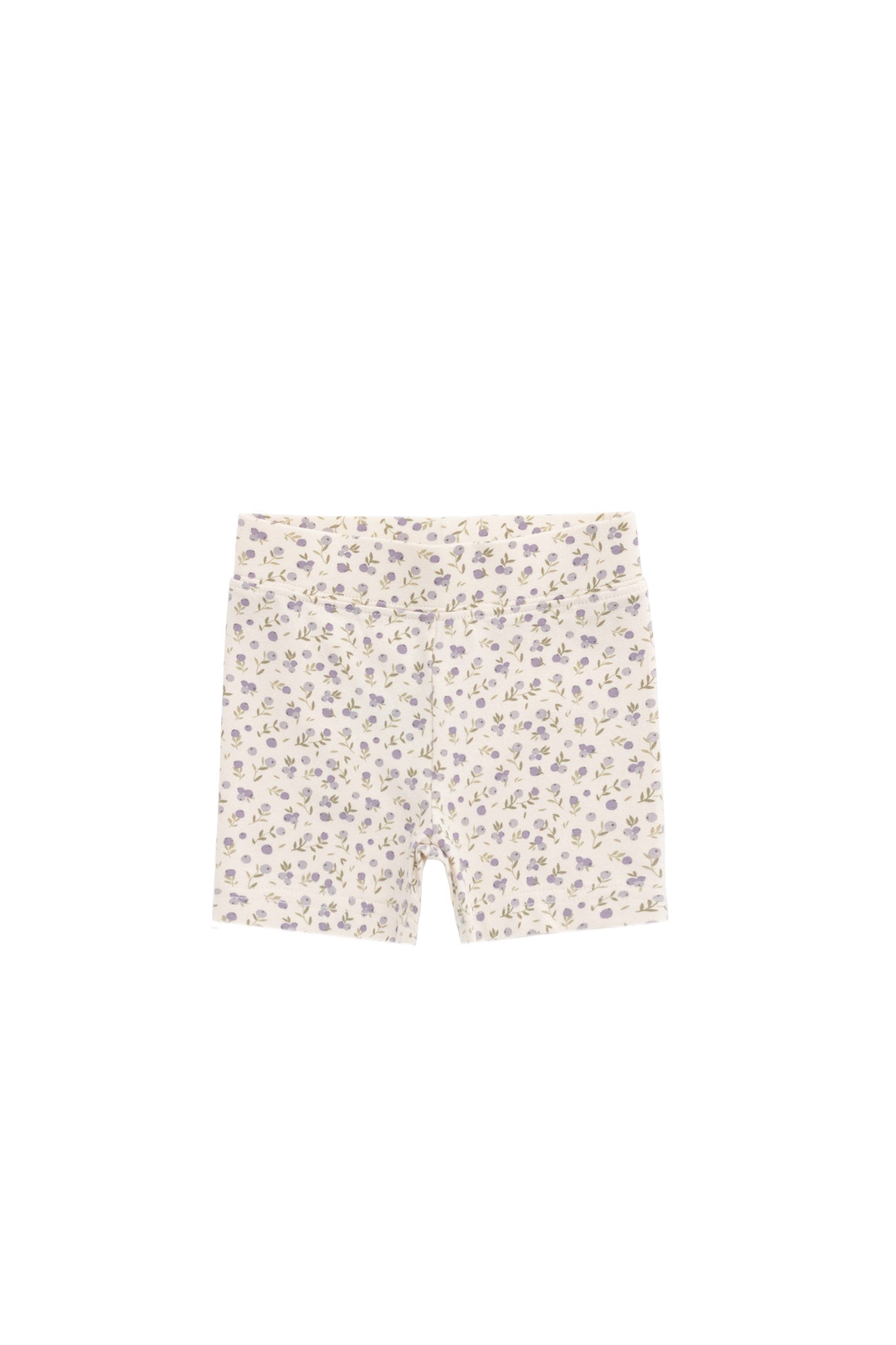 Organic Cotton Everyday Bike Short - Blueberry Field Raindrops