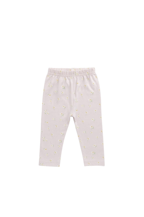 Organic Cotton Everyday Legging - Simple Flowers Lilac