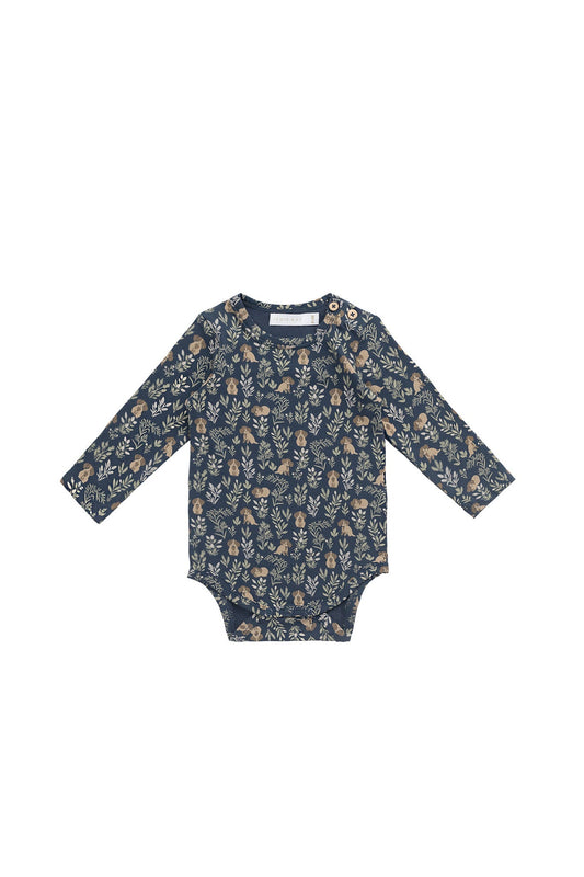 Organic Cotton Fernley Bodysuit - Charlie's Backyard Navy