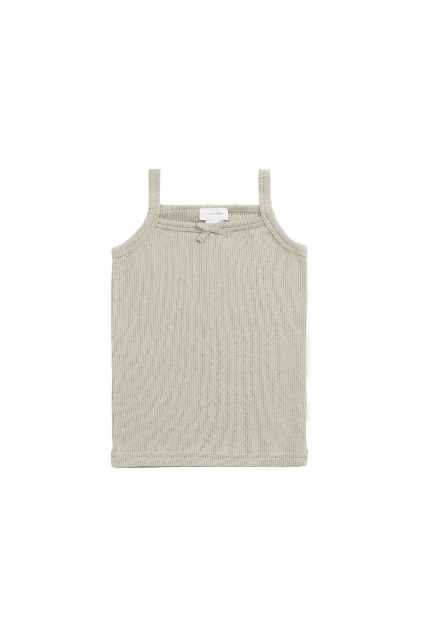 Organic Cotton Fine Rib Singlet - Mist
