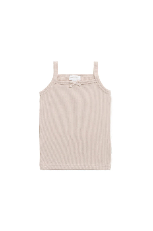 Organic Cotton Fine Rib Singlet - Pillow