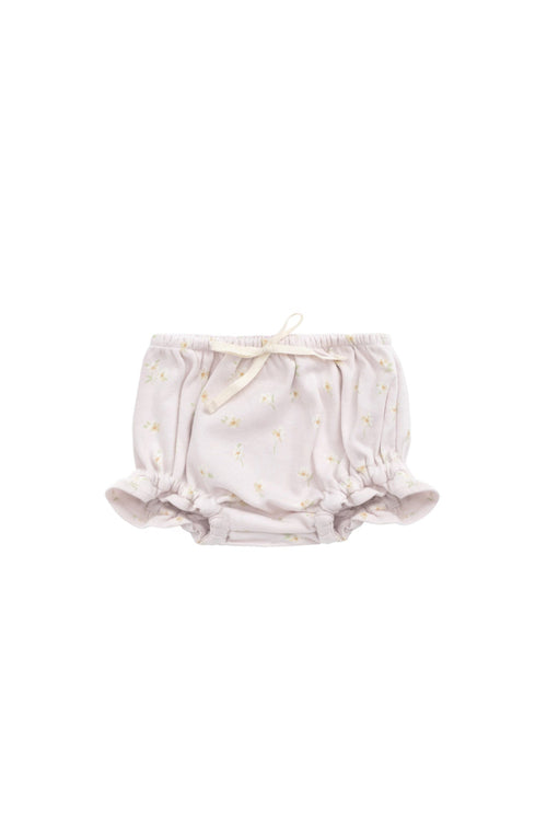 Organic Cotton Frill Bloomer - Simple Flowers Lilac