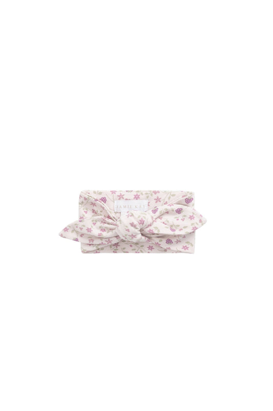 Organic Cotton Headband - Adaline Berries Ballet Pink
