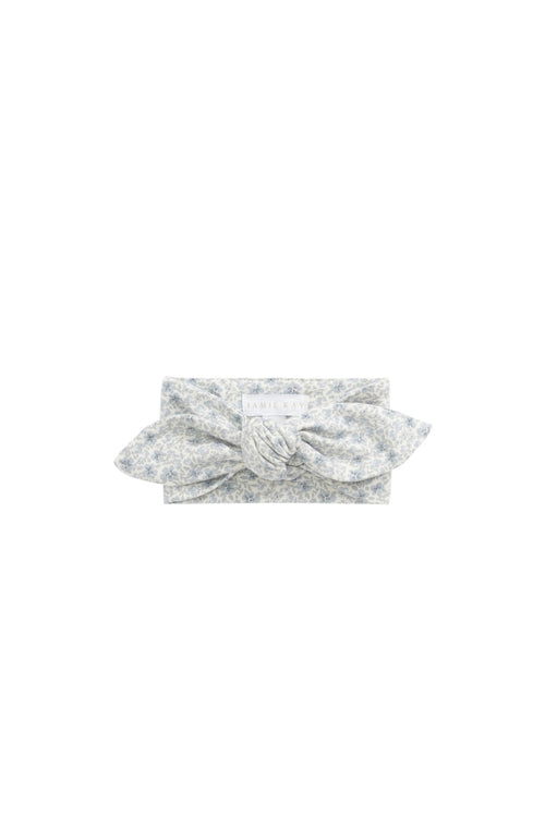 Organic Cotton Headband - Claudette Pearl Blue