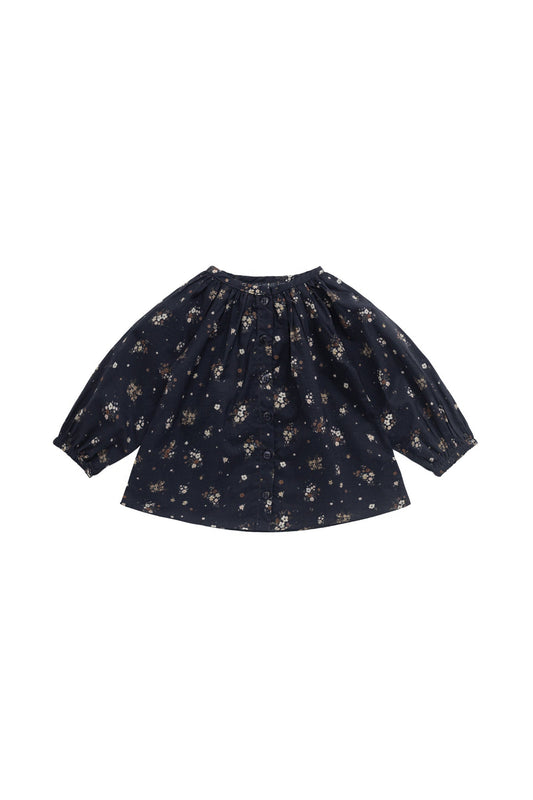 Organic Cotton Heather Blouse - Bouquet De Fleur