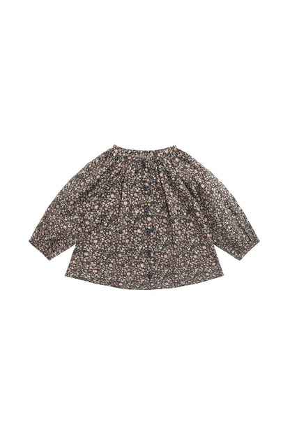 Organic Cotton Heather Blouse - Winter Moonless Night