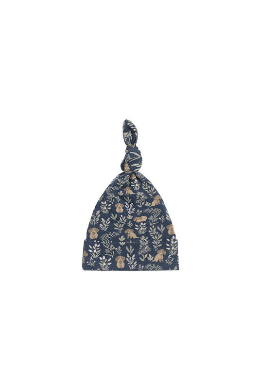 Organic Cotton Knot Beanie - Charlies Backyard Navy