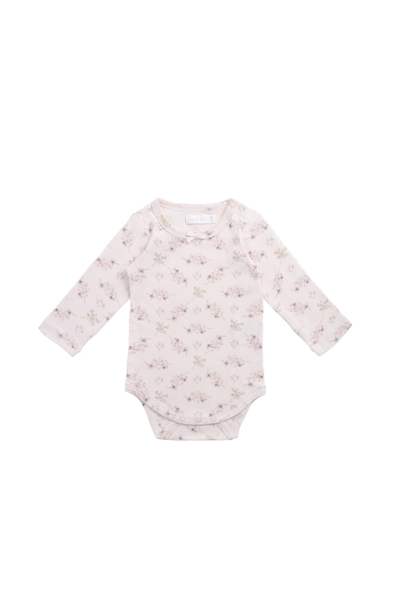 Organic Cotton Long Sleeve Bodysuit - Sweet Pea Floral