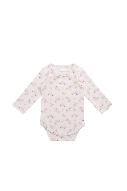 Organic Cotton Long Sleeve Bodysuit - Sweet Pea Floral