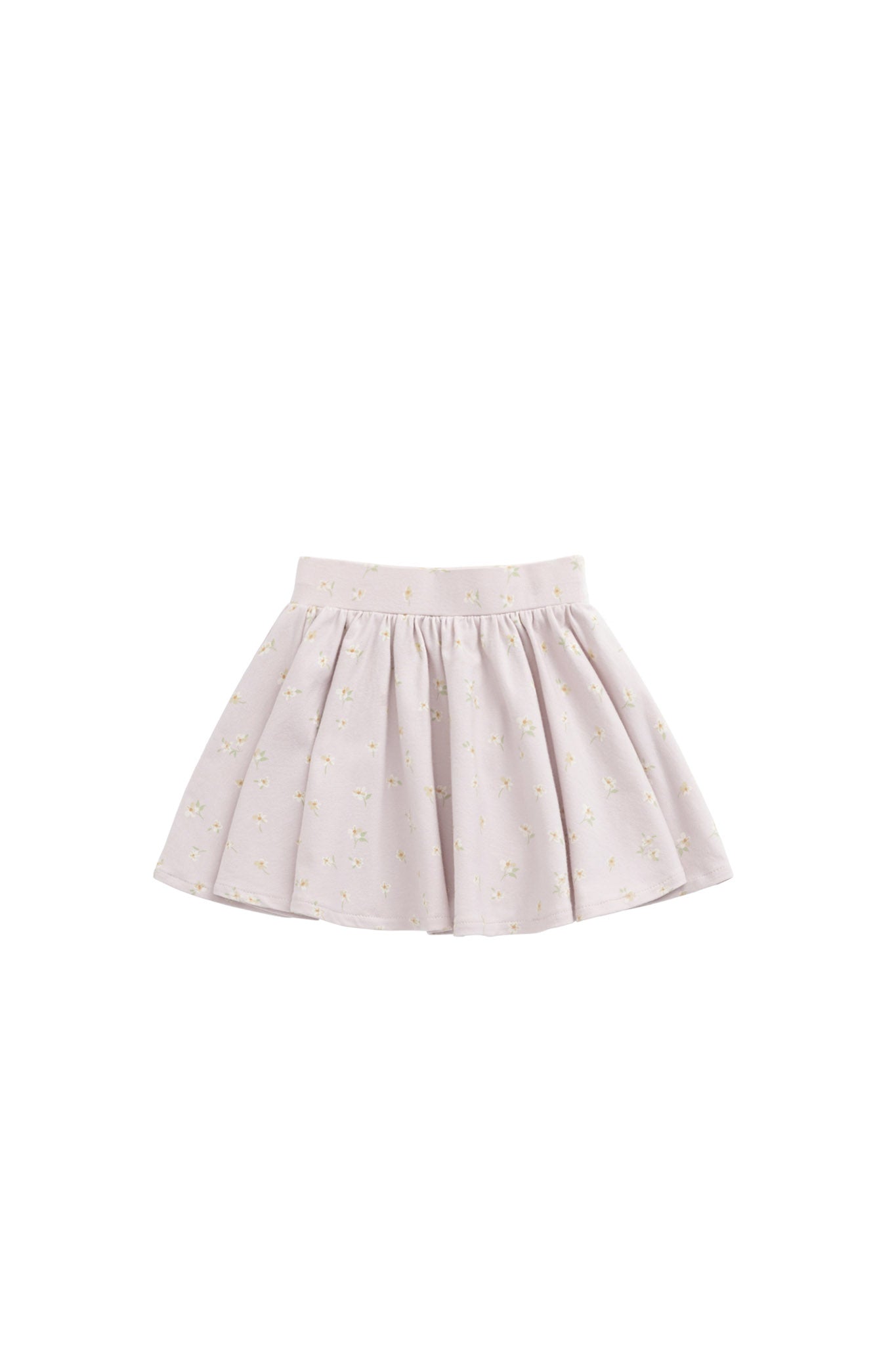 Organic Cotton Meadow Skirt - Simple Flowers Lilac