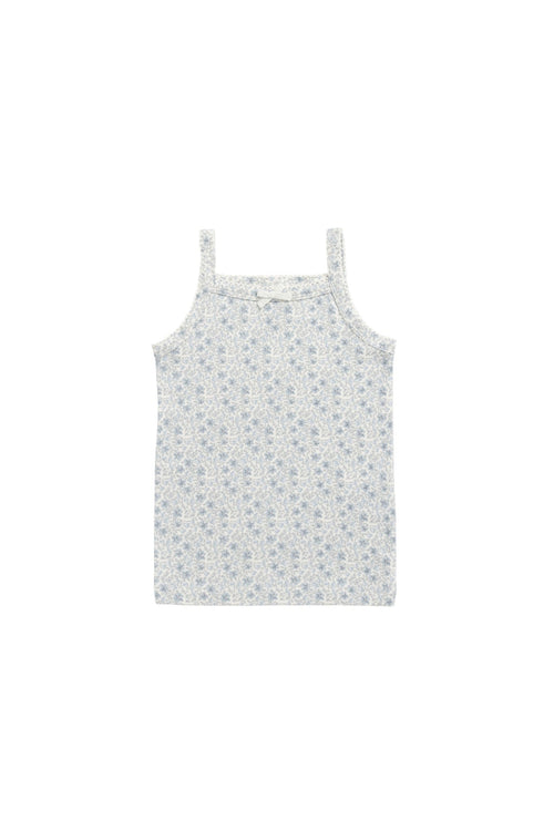 Organic Cotton Singlet - Claudette Pearl Blue