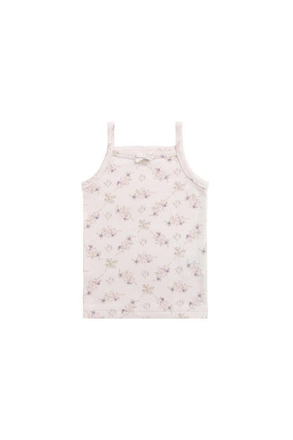 Organic Cotton Singlet - Sweet Pea Floral