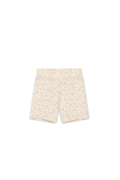 Organic Cotton Everyday Bike Short - Rosalie Floral Mauve