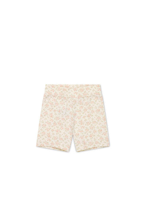Organic Cotton Everyday Bike Short - Rosalie Floral Mauve
