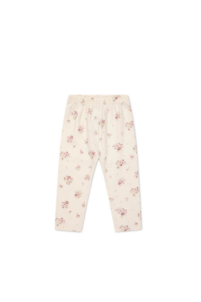 Organic Cotton Everyday Legging - Lauren Floral Tofu
