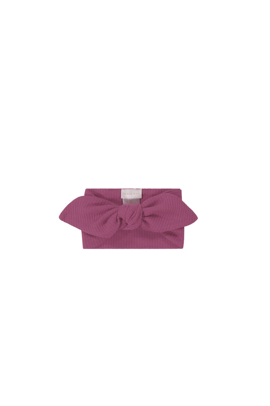 Organic Cotton Modal Lilian Headband - Cranberry