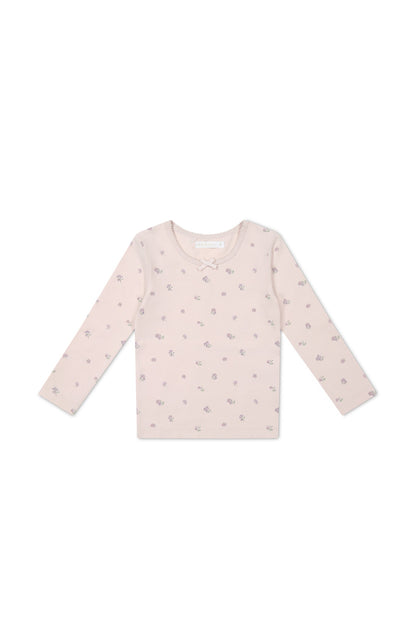 Organic Cotton Long Sleeve Top - Meredith Violet