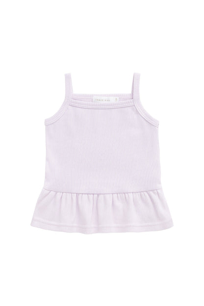 Organic Cotton Fine Rib Lillian Top - Popsicle