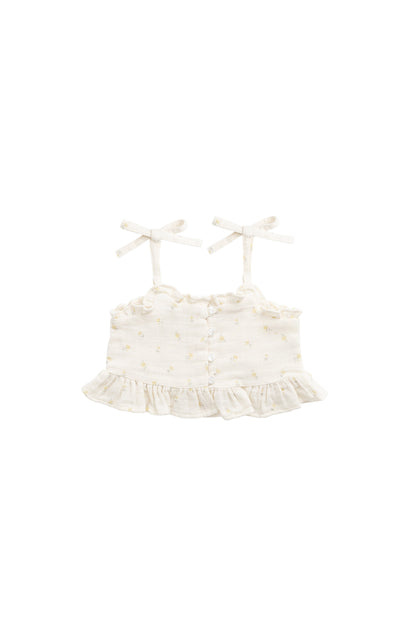Organic Cotton Muslin Mirabel Top - Vintage Ditsy