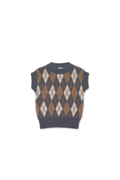 Marcus Knit Vest - Marcus Jacquard Arctic
