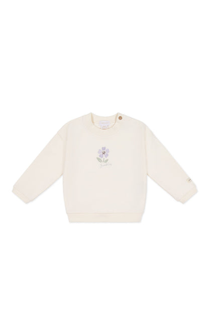 Organic Cotton Bobbie Sweatshirt - Parchment Lola