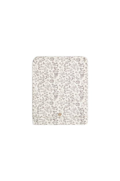 Organic Cotton Cot Sheet - Garden Bunnies Tofu