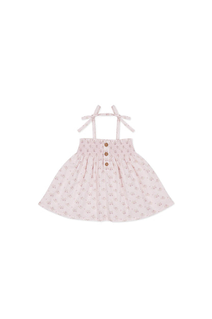 Organic Cotton Ellie Top - Rose Floral Pink