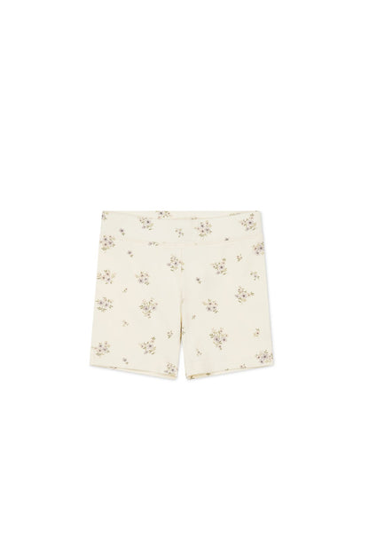 Organic Cotton Everyday Bike Short - Goldie Bouquet Egret
