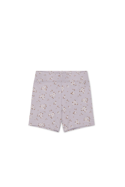 Organic Cotton Everyday Bike Short - Lulu Bloom Iris
