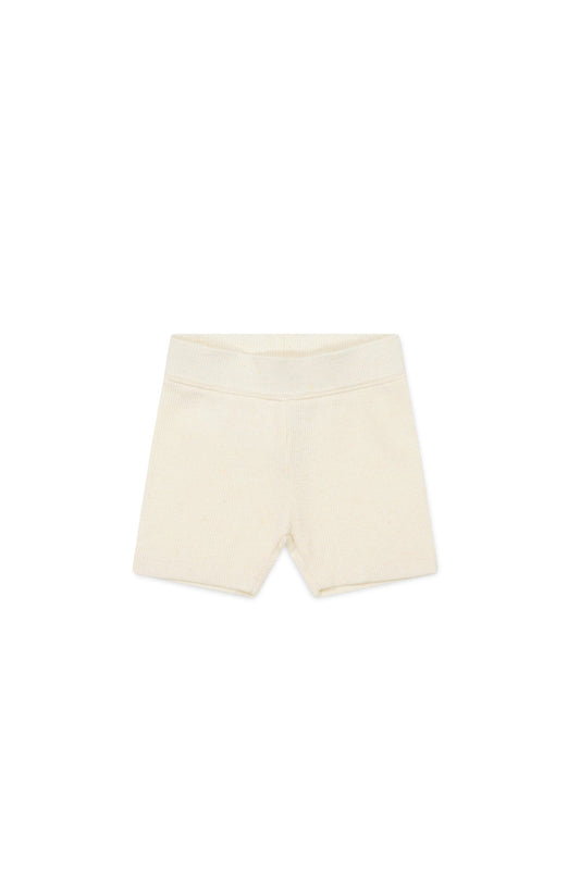 Organic Cotton Fine Rib Elisa Bike Short - Lily Fleck