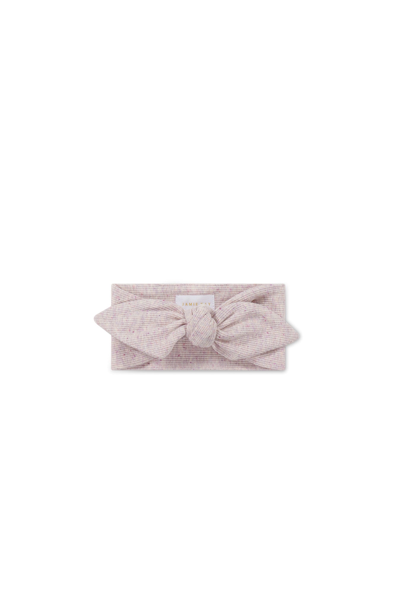 Organic Cotton Fine Rib Lilian Headband - Lavender Fleck