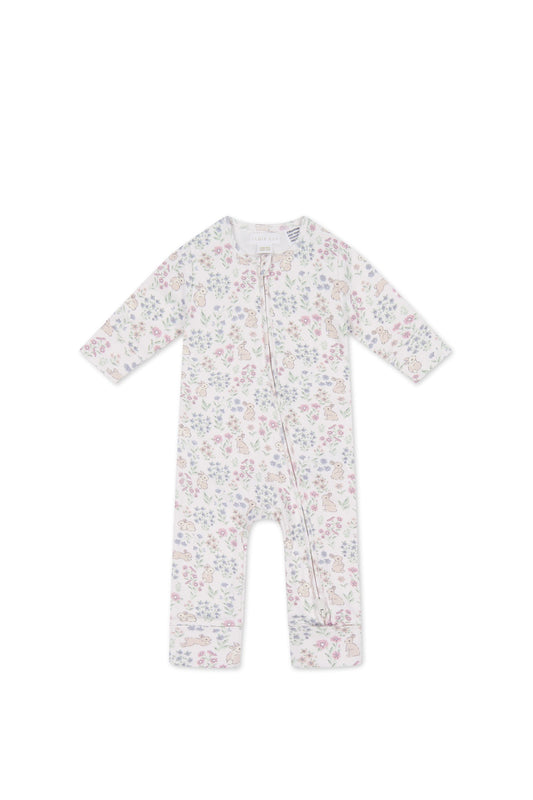 Organic Cotton Frankie Onepiece - Penny's Egg Hunt Parisian Pink