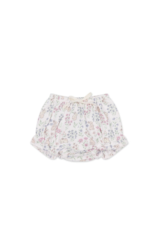 Organic Cotton Frill Bloomer - Penny's Egg Hunt Parisian Pink