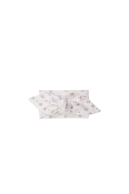 Organic Cotton Headband - Rose Floral Pink