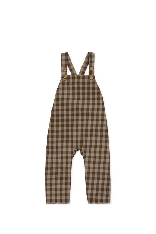 Organic Cotton Kingston Overall - Gingham Shitake