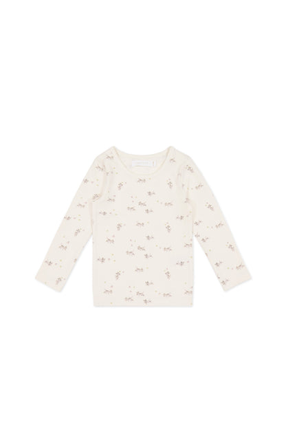 Organic Cotton Long Sleeve Top - Playful Kittens