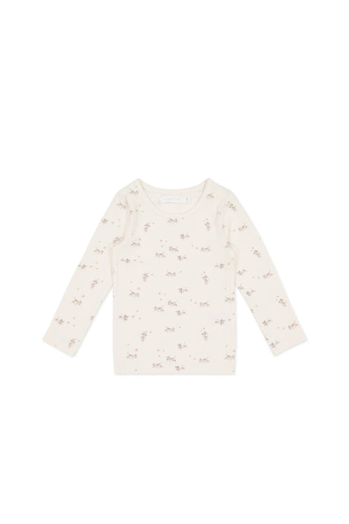 Organic Cotton Long Sleeve Top - Playful Kittens