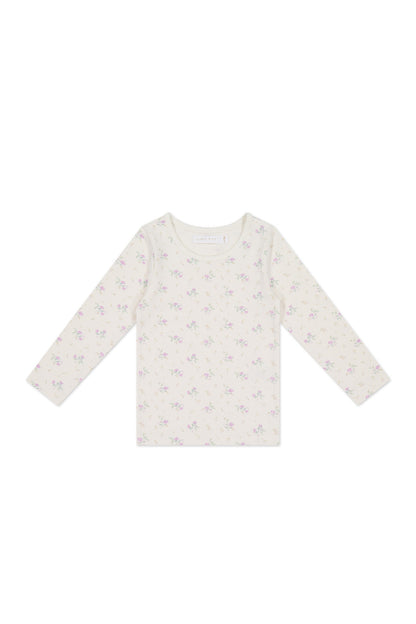 Organic Cotton Long Sleeve Top - Thelma Orchid
