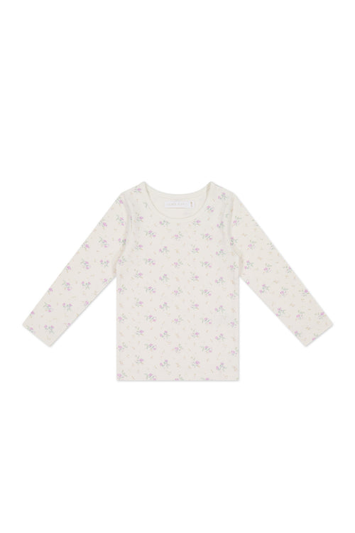 Organic Cotton Long Sleeve Top - Thelma Orchid