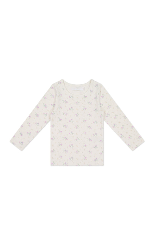 Organic Cotton Long Sleeve Top - Thelma Orchid
