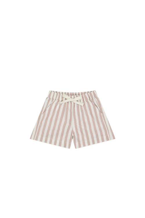 Organic Cotton Louis Short - Vertical Stripe Tiger/Cloud