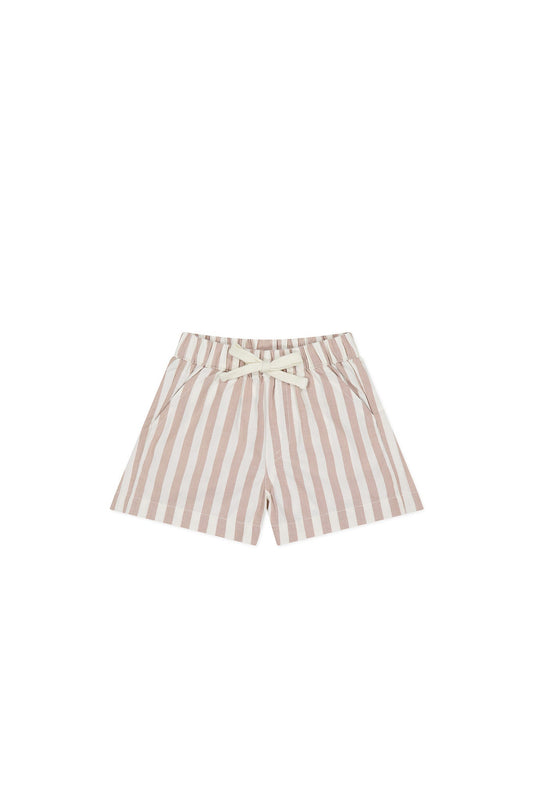 Organic Cotton Louis Short - Vertical Stripe Tiger/Cloud