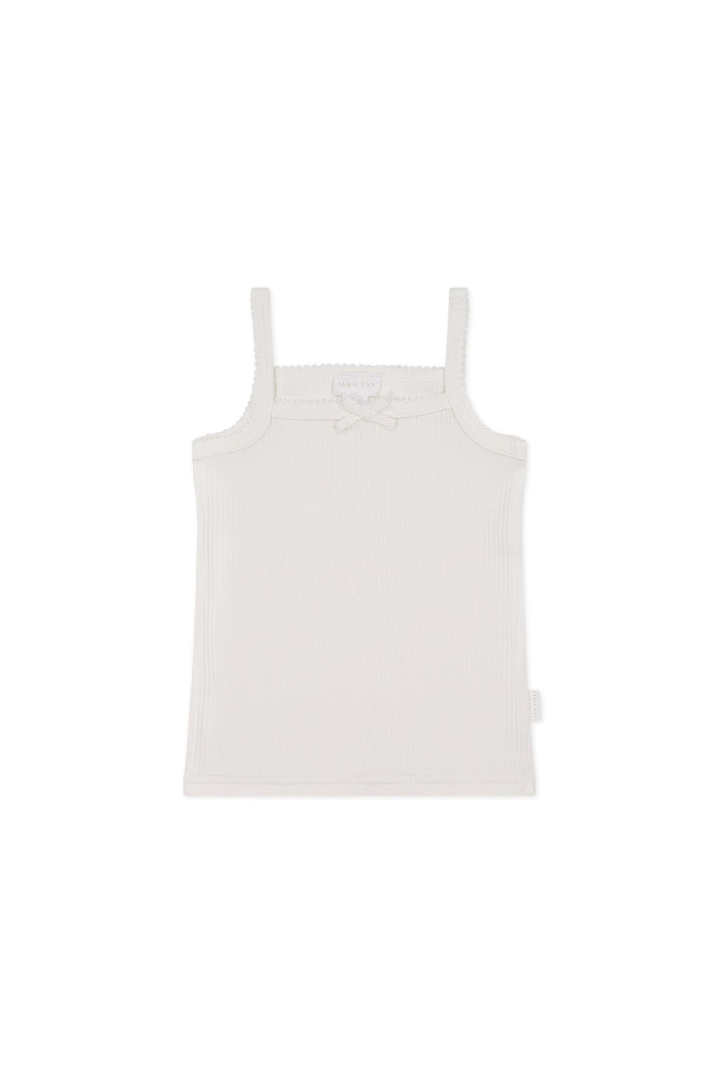 Organic Cotton Modal Singlet - Milk